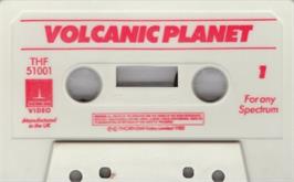 Cartridge artwork for Volcanic Planet on the Sinclair ZX Spectrum.