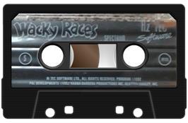 Cartridge artwork for Wacky Races on the Sinclair ZX Spectrum.