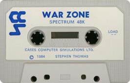 Cartridge artwork for War Zone on the Sinclair ZX Spectrum.
