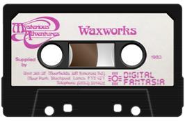 Cartridge artwork for Waxworks on the Sinclair ZX Spectrum.
