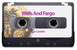 Cartridge artwork for Wells & Fargo on the Sinclair ZX Spectrum.