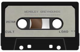 Cartridge artwork for Wembley Greyhounds on the Sinclair ZX Spectrum.