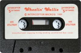 Cartridge artwork for Wheelin Wallie on the Sinclair ZX Spectrum.