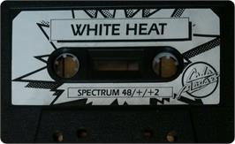 Cartridge artwork for White Heat on the Sinclair ZX Spectrum.