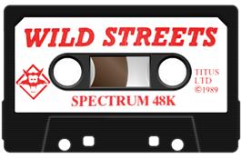 Cartridge artwork for Wild Streets on the Sinclair ZX Spectrum.