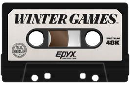 Cartridge artwork for Winter Games on the Sinclair ZX Spectrum.