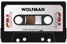 Cartridge artwork for Wolfman on the Sinclair ZX Spectrum.