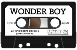 Cartridge artwork for Wonder Boy on the Sinclair ZX Spectrum.