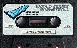 Cartridge artwork for World Series Basketball on the Sinclair ZX Spectrum.
