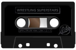 Cartridge artwork for Wrestling Superstars on the Sinclair ZX Spectrum.