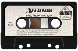 Cartridge artwork for Xecutor on the Sinclair ZX Spectrum.