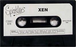 Cartridge artwork for Xen on the Sinclair ZX Spectrum.