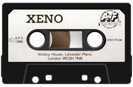 Cartridge artwork for Xeno on the Sinclair ZX Spectrum.
