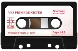 Cartridge artwork for Yes, Prime Minister on the Sinclair ZX Spectrum.
