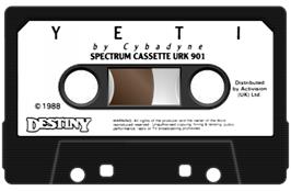 Cartridge artwork for Yeti on the Sinclair ZX Spectrum.