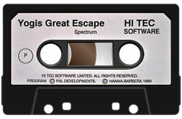Cartridge artwork for Yogi's Great Escape on the Sinclair ZX Spectrum.
