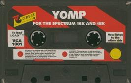 Cartridge artwork for Yomp on the Sinclair ZX Spectrum.