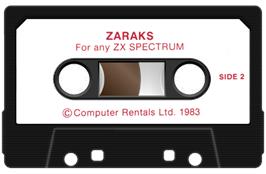 Cartridge artwork for Zaraks on the Sinclair ZX Spectrum.