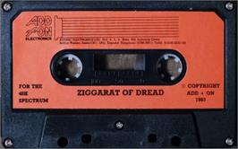 Cartridge artwork for Ziggarat Of Dread on the Sinclair ZX Spectrum.