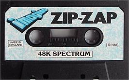 Cartridge artwork for Zip Zap on the Sinclair ZX Spectrum.
