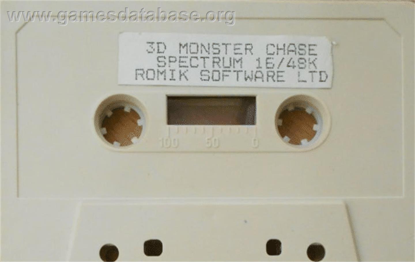 3D Monster Chase - Sinclair ZX Spectrum - Artwork - Cartridge