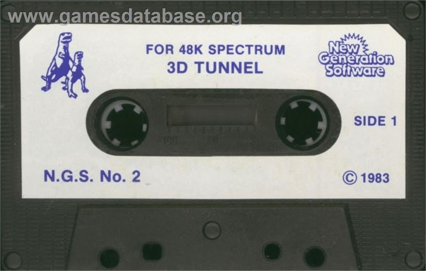 3d Tunnel - Sinclair ZX Spectrum - Artwork - Cartridge