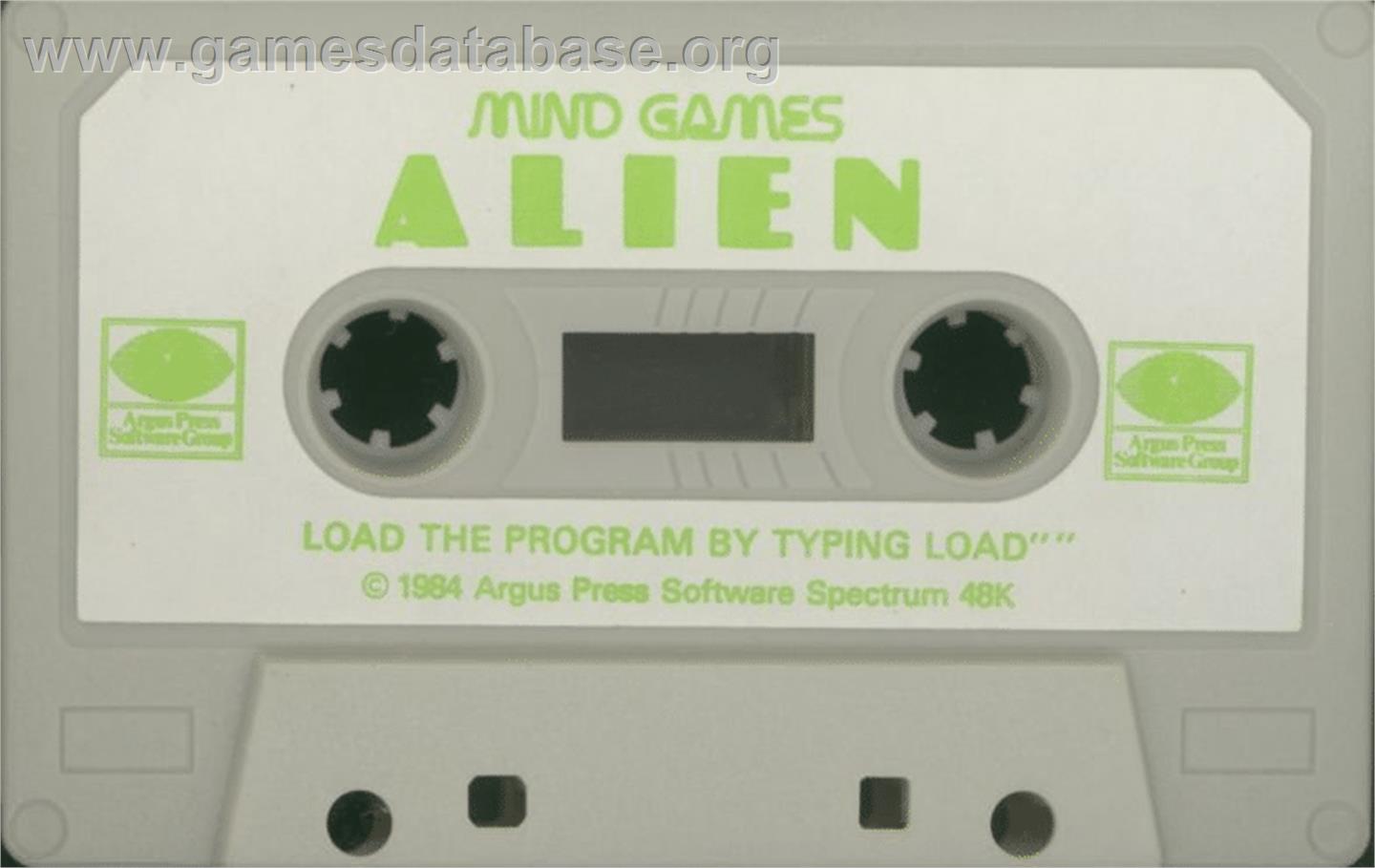 Alien (Hirezz Games) - Sinclair ZX Spectrum - Artwork - Cartridge
