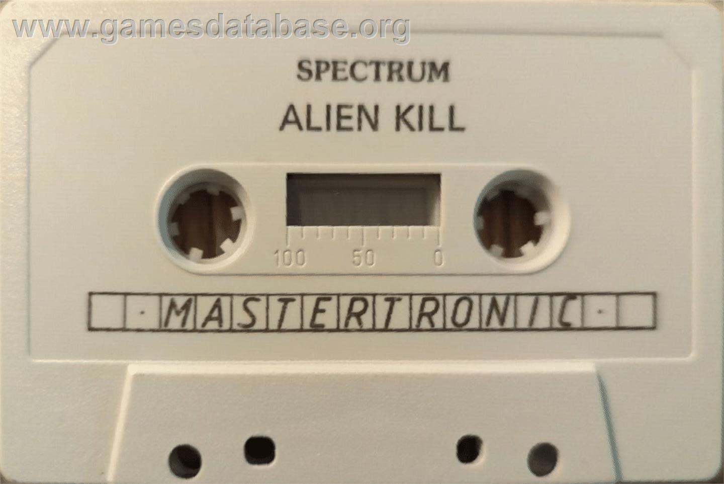 Alien Kill - Sinclair ZX Spectrum - Artwork - Cartridge