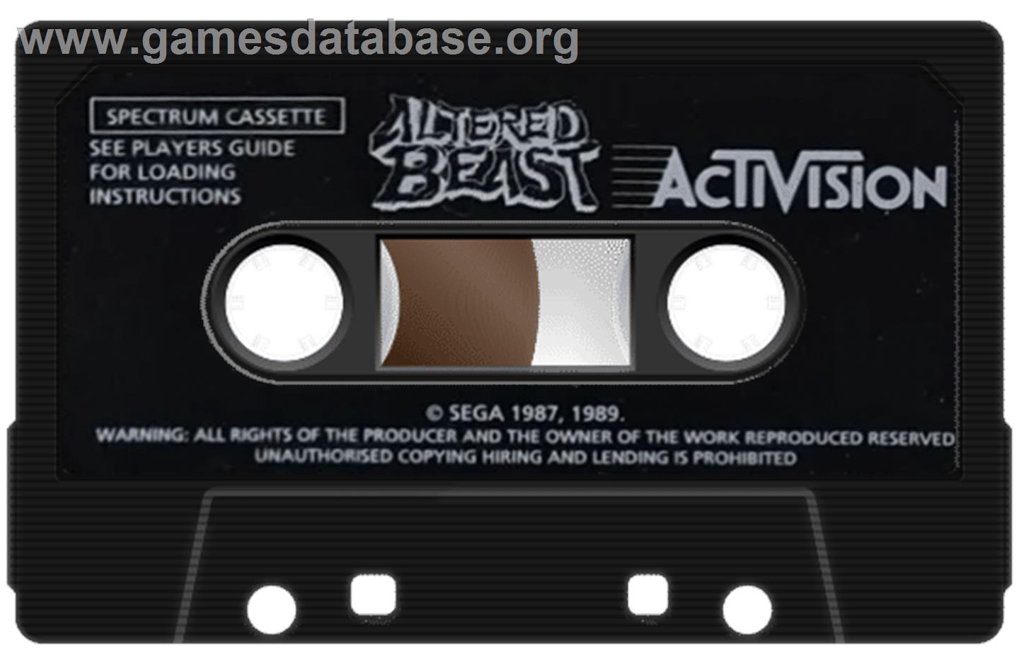 Altered Beast - Sinclair ZX Spectrum - Artwork - Cartridge