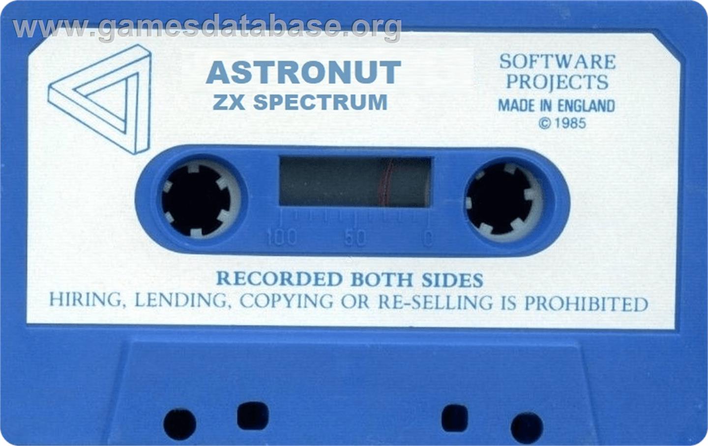 Astronut - Sinclair ZX Spectrum - Artwork - Cartridge