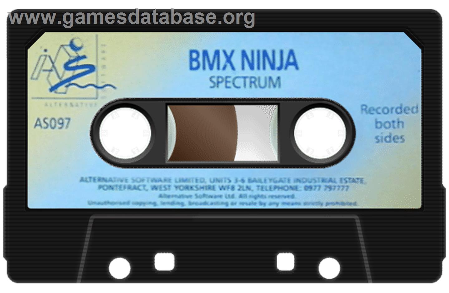 BMX Ninja - Sinclair ZX Spectrum - Artwork - Cartridge