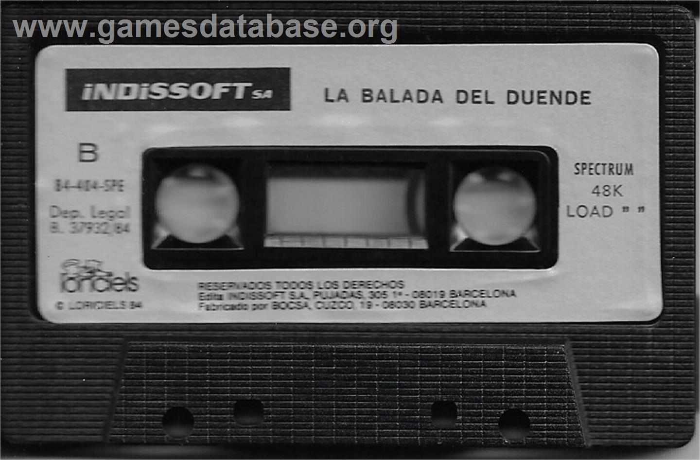 Ballade Du Lutin, La - Sinclair ZX Spectrum - Artwork - Cartridge