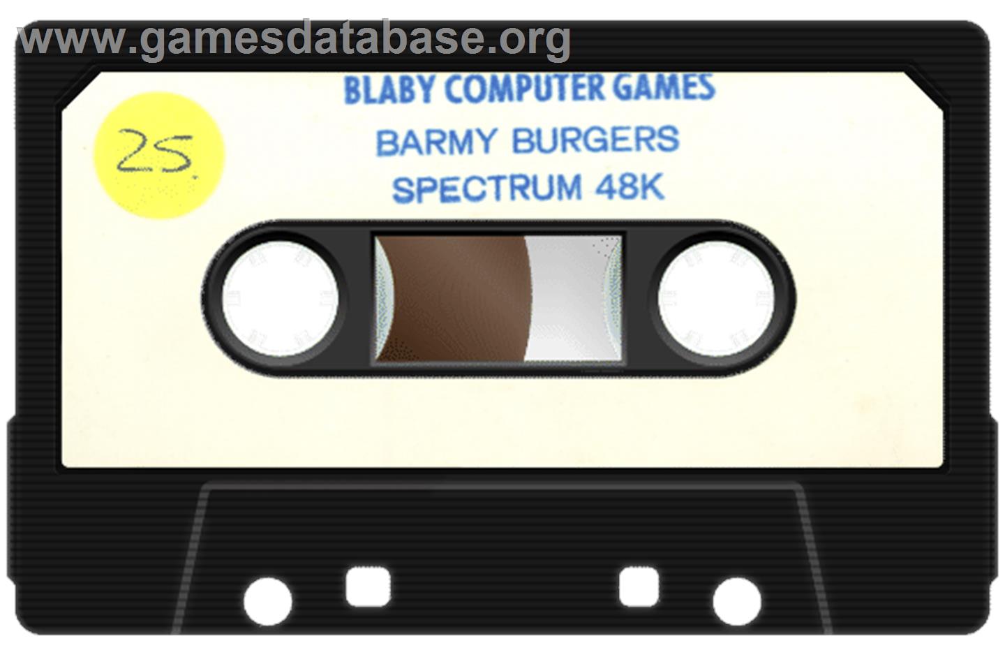 Barmy Burgers - Sinclair ZX Spectrum - Artwork - Cartridge