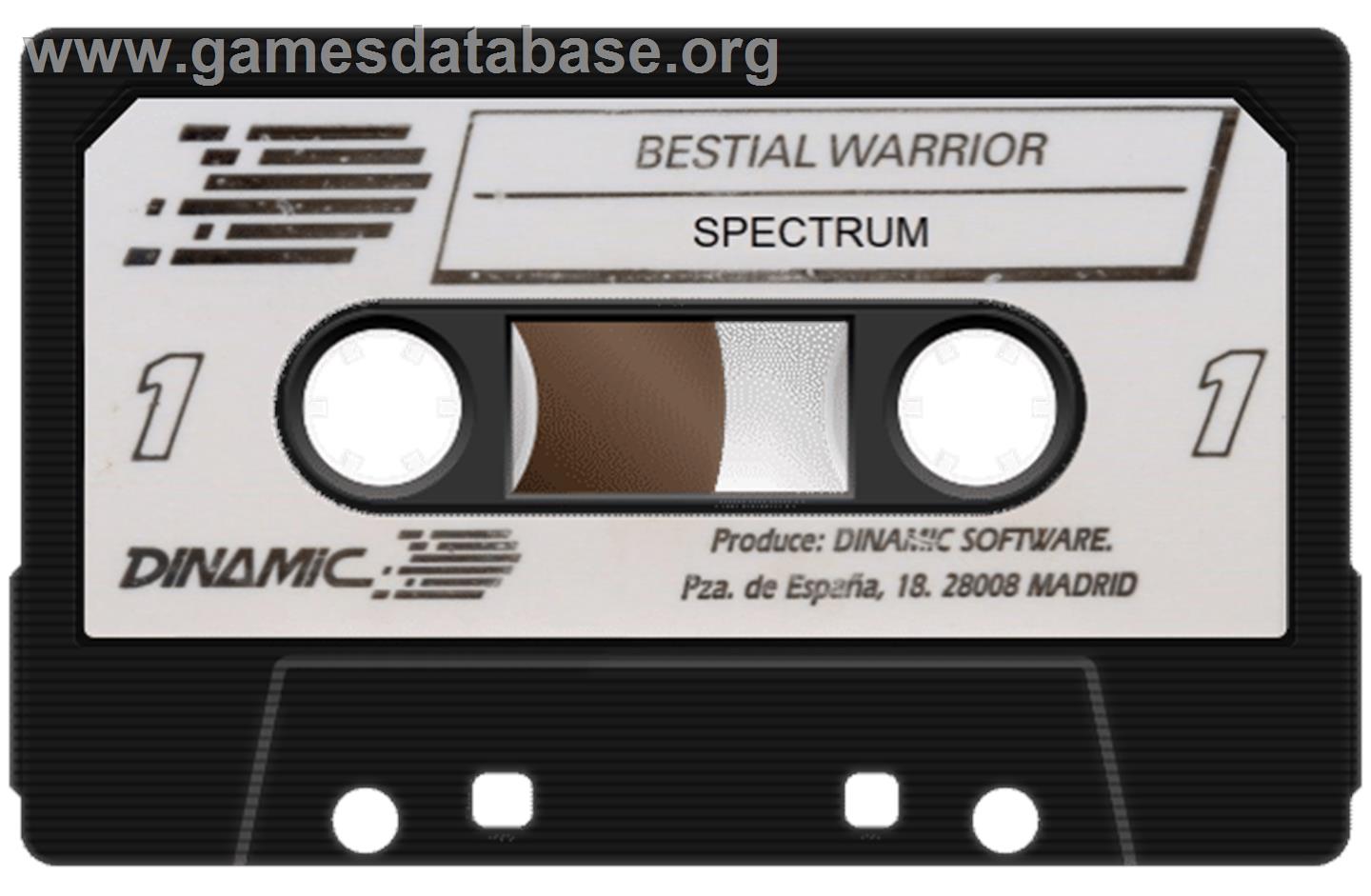 Bestial Warrior - Sinclair ZX Spectrum - Artwork - Cartridge