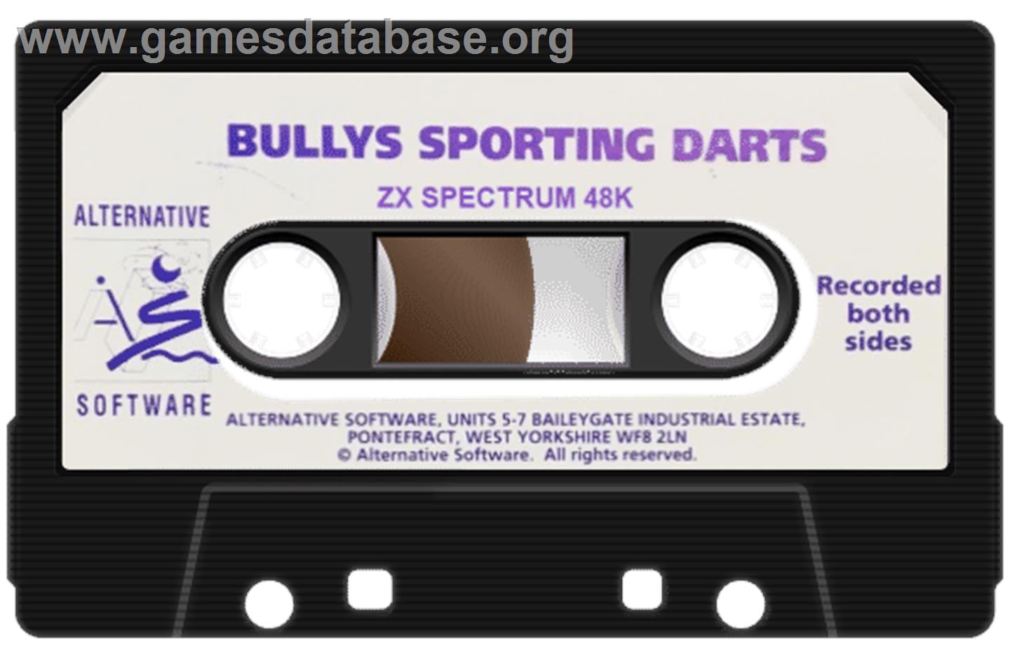 Bully's Sporting Darts - Sinclair ZX Spectrum - Artwork - Cartridge