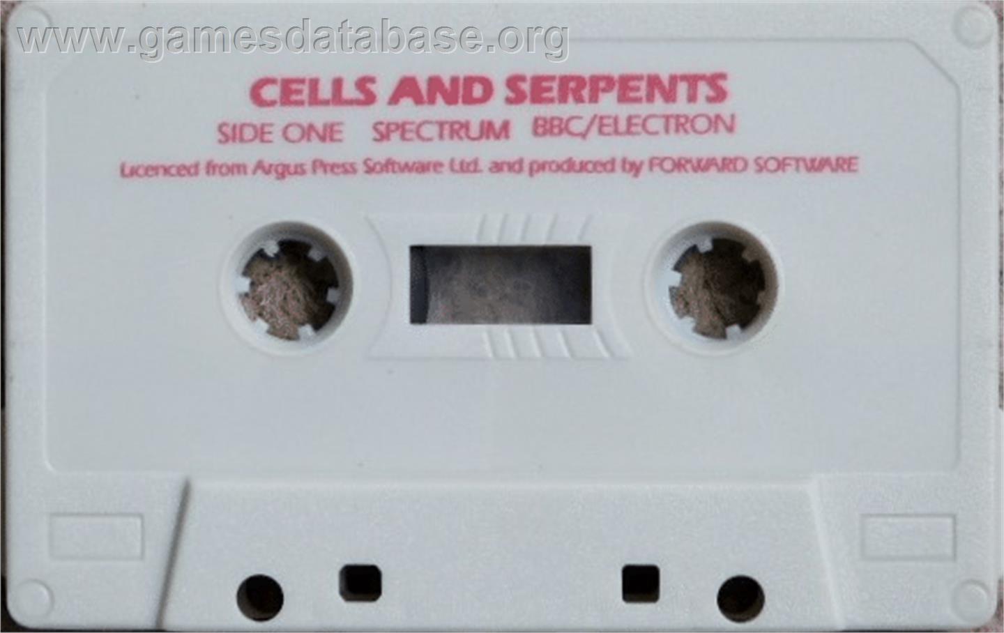 Cells And Serpents - Sinclair ZX Spectrum - Artwork - Cartridge