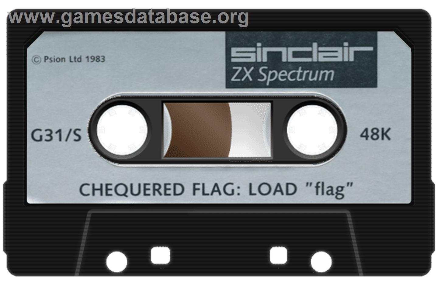 Chequered Flag - Sinclair ZX Spectrum - Artwork - Cartridge