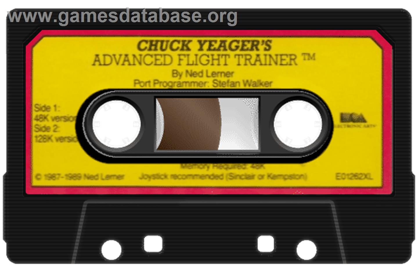 Chuck Yeager's Advanced Flight Trainer - Sinclair ZX Spectrum - Artwork - Cartridge