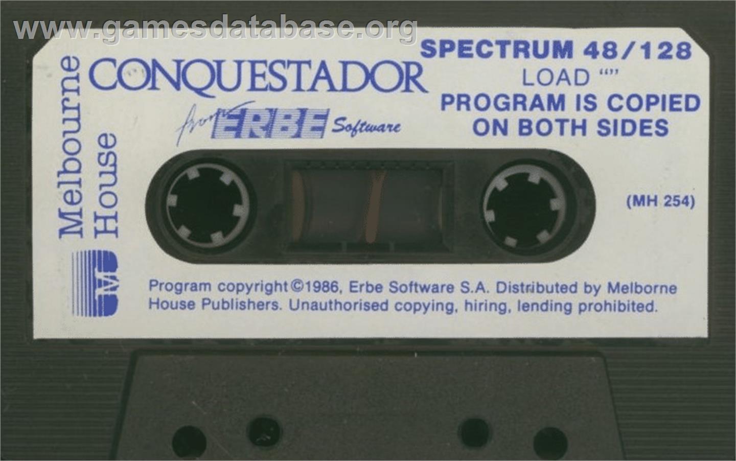 Conquestador - Sinclair ZX Spectrum - Artwork - Cartridge