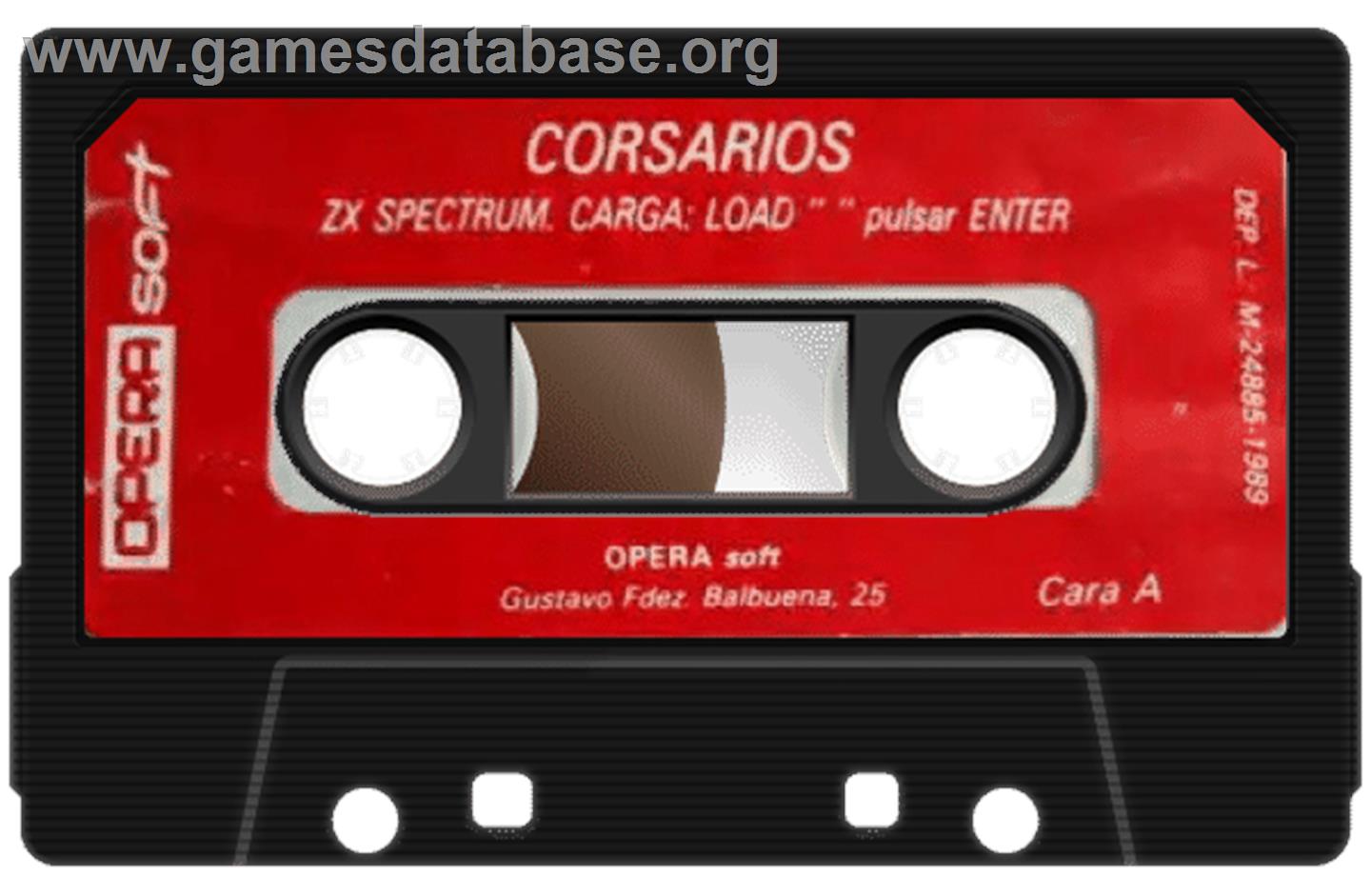Corsarios - Sinclair ZX Spectrum - Artwork - Cartridge