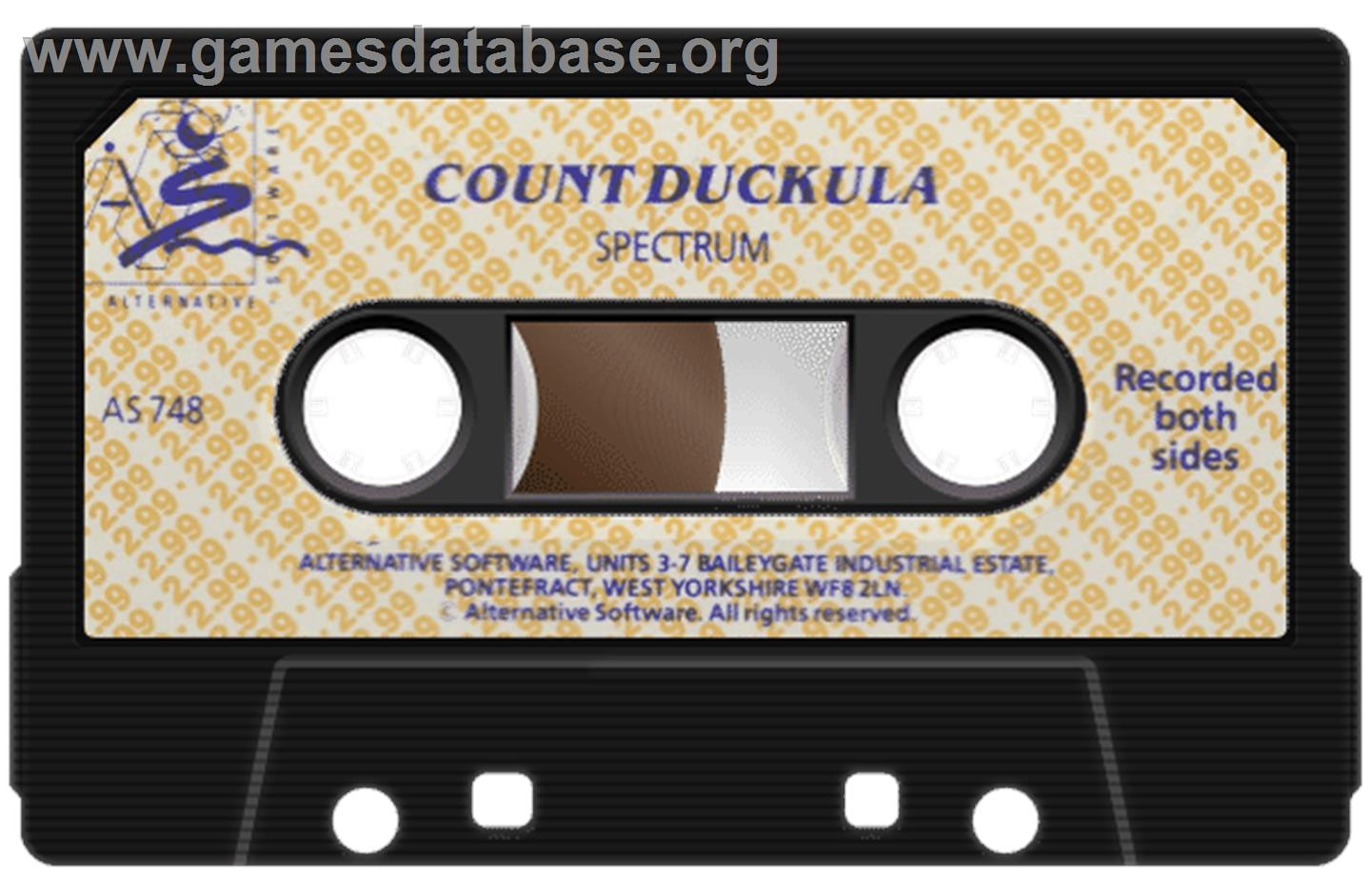 Count Duckula in No Sax Please - We're Egyptian - Sinclair ZX Spectrum - Artwork - Cartridge