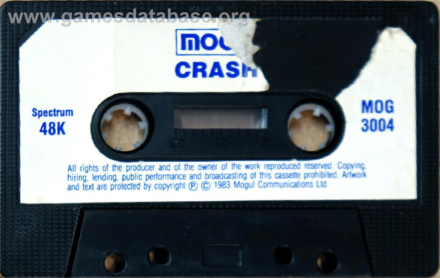 Crash - Sinclair ZX Spectrum - Artwork - Cartridge