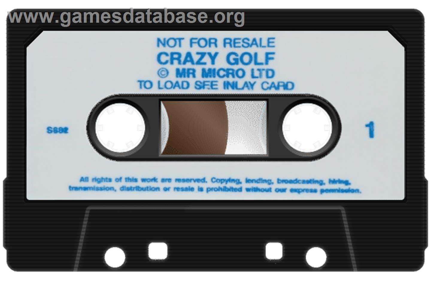 Crazy Golf - Sinclair ZX Spectrum - Artwork - Cartridge