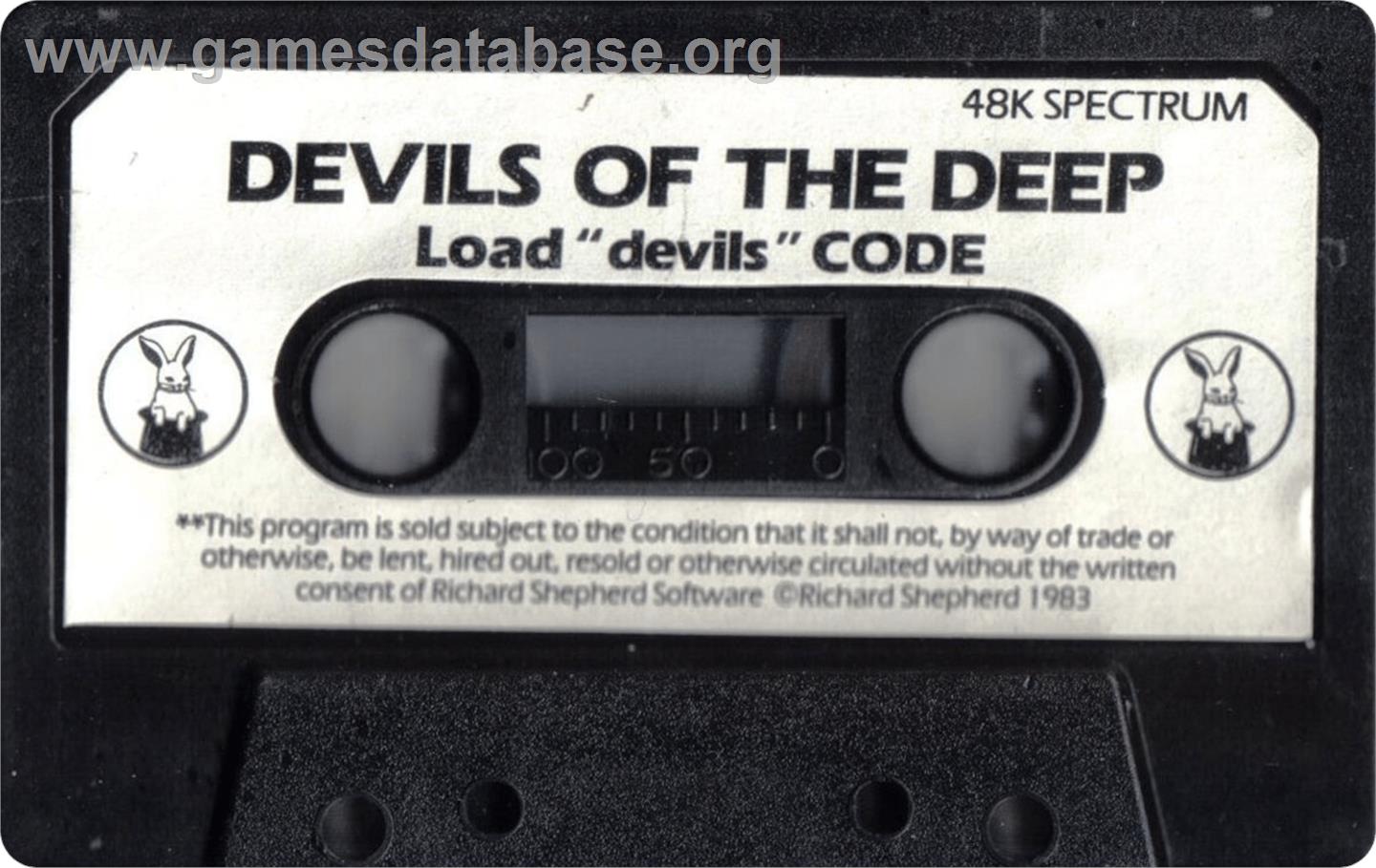 Devils Of The Deep - Sinclair ZX Spectrum - Artwork - Cartridge