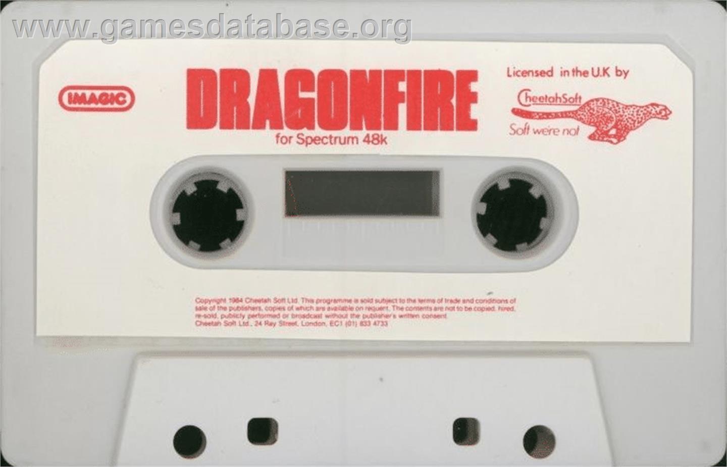 Dragonfire - Sinclair ZX Spectrum - Artwork - Cartridge