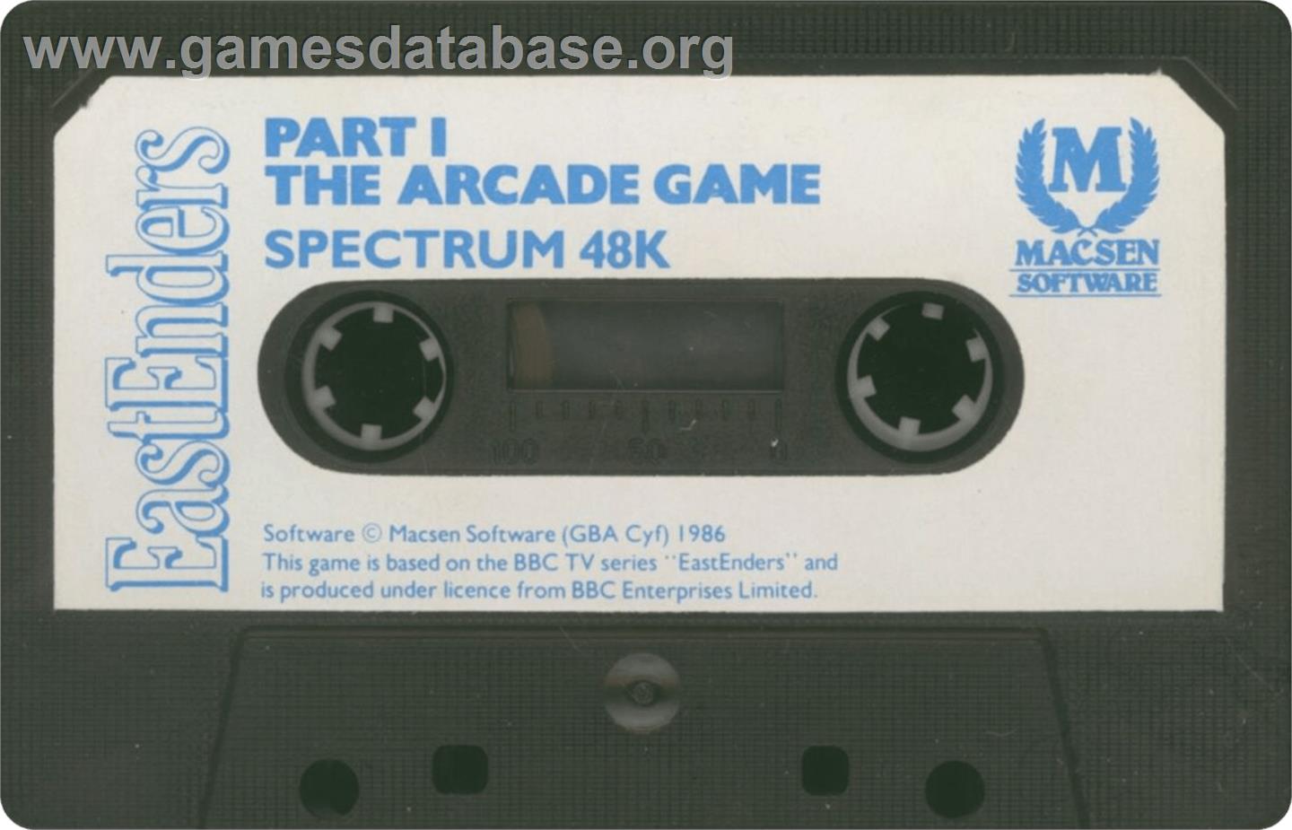 EastEnders - Sinclair ZX Spectrum - Artwork - Cartridge