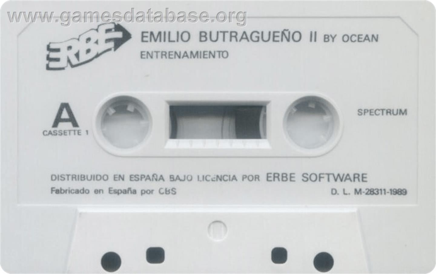 Emilio Butragueño 2 - Sinclair ZX Spectrum - Artwork - Cartridge