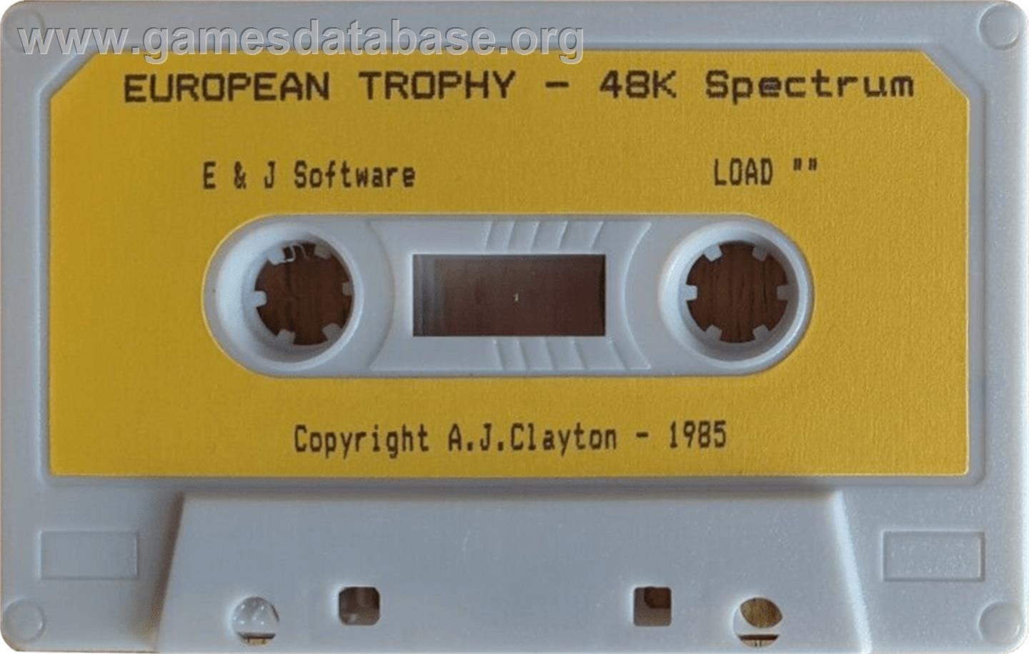 European Trophy - Sinclair ZX Spectrum - Artwork - Cartridge