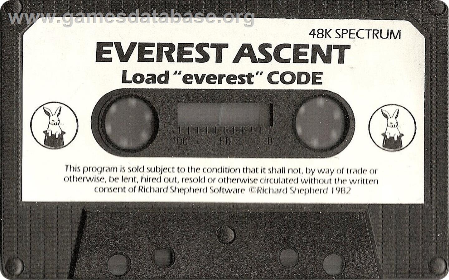 Everest Ascent - Sinclair ZX Spectrum - Artwork - Cartridge