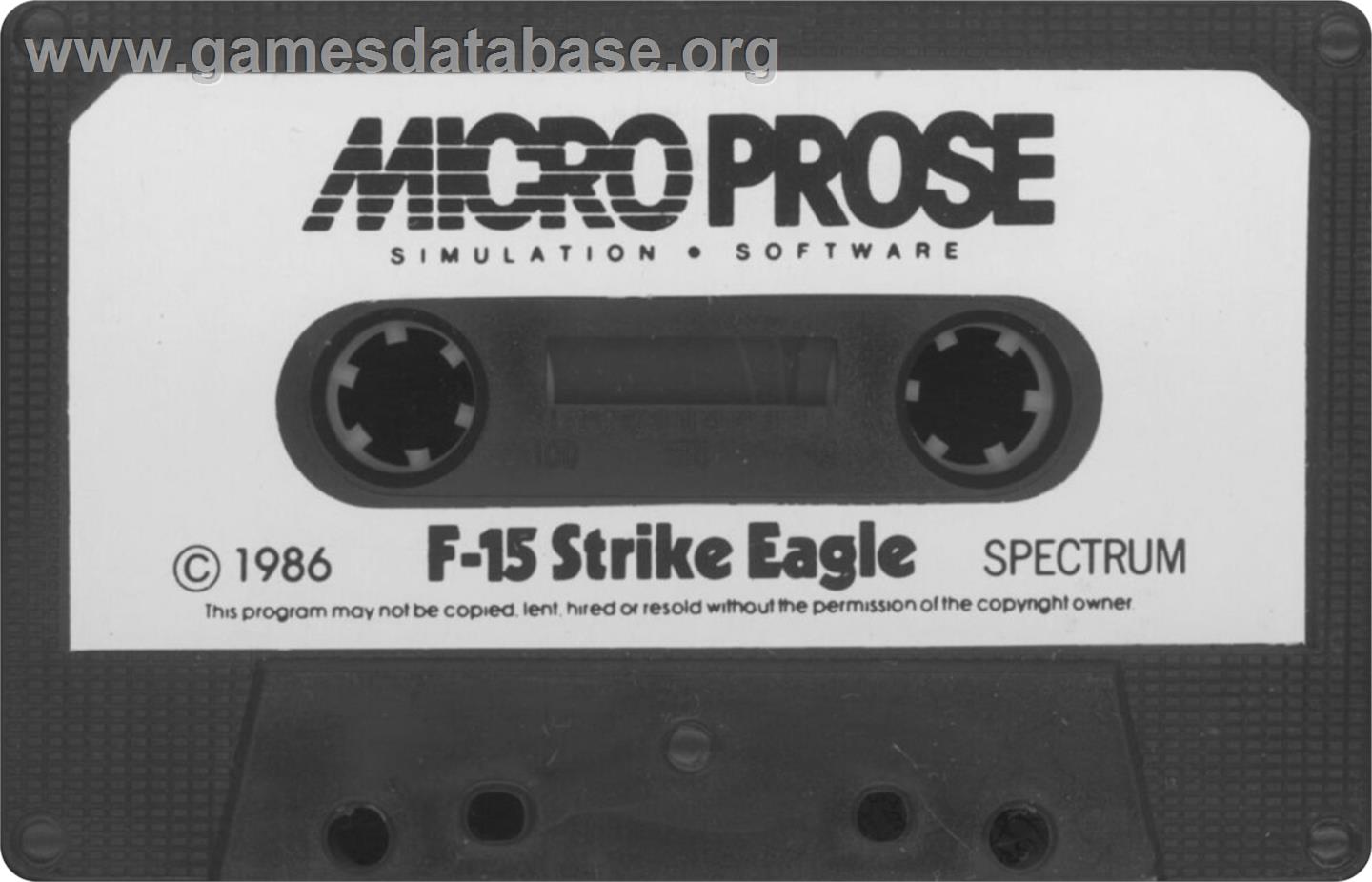 F-15 Strike Eagle - Sinclair ZX Spectrum - Artwork - Cartridge